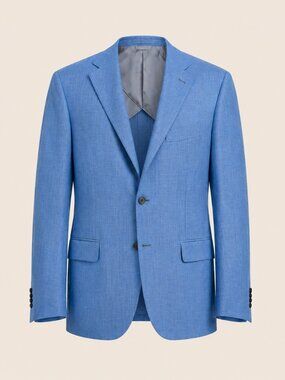 KITON Sky Blue Cashmere Linen 3-button sport coat